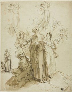 Original Studies for Shakespeare's Tempest, 1824/29. Creator: John Massey Wright.