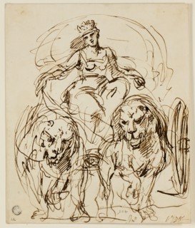 Cybele on Chariot Drawn by Lions, 1738. Creator: John Vanderbank.