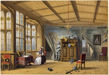 Room Leading to the Chapel, Knowle, Kent, 1869. Creator: Joseph Nash.