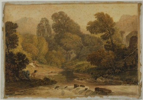 A Scene Near Lodore, Cumberland, 1818. Creator: Joshua Cristall.