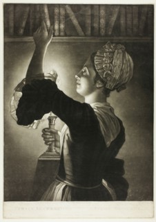 Female Lucubration: Étude Nocturne, 1772. Creator: Philip Dawe.
