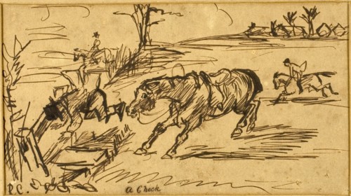 A Check, 1869. Creator: Randolph Caldecott.