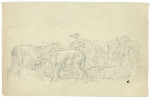 Greyhounds and Their Keeper, n.d. Creator: Sawrey Gilpin.