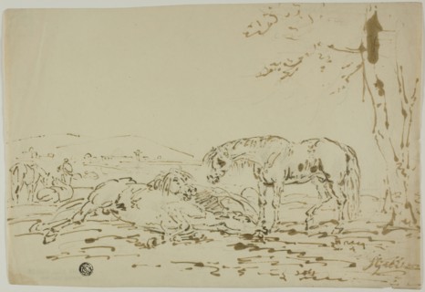 Landscape with Horses in Foreground, n.d. Creator: Sawrey Gilpin.