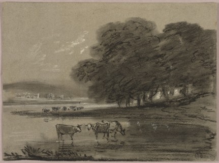 Landscape with Cows, n.d. Creators: Thomas Monro, Thomas Gainsborough.