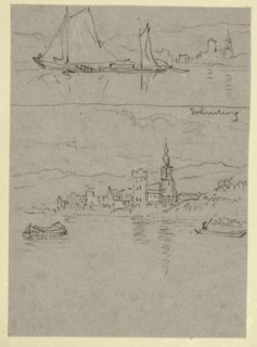 Two River Scenes, n.d. Creator: William Alfred Delamotte.