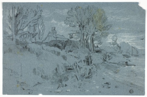 Bank of a River with Mill, n.d. Creators: William Turner, John Varley I.