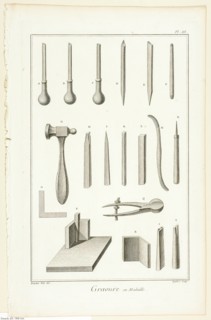 Medal Engraving, from Encyclopédie, 1762/77. Creator: A. J. Defehrt.