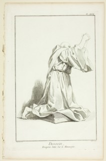 Design: Drapery Arranged On a Model, from Encyclopédie, 1762/77. Creator: A. J. Defehrt.