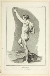 Design: Academic Figure, from Encyclopédie, 1762/77. Creator: Benoit-Louis Prevost.