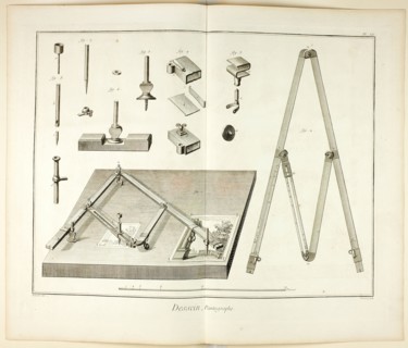 Design: Pantograph, from Encyclopédie, 1762/77. Creator: Benoit-Louis Prevost.