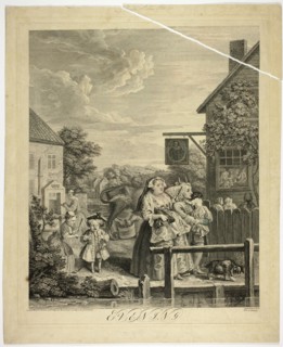 Evening, plate three from The Four Times of Day, May 1738. Creator: Bernard Baron.
