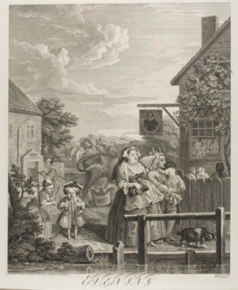 Evening, plate three from The Four Times of the Day, May 1738. Creator: Bernard Baron.