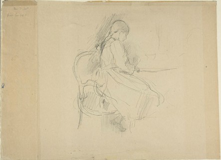 Young Girl Seated at a Table, n.d. Creator: Berthe Morisot.