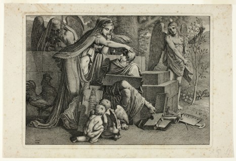 Allegory of Art: A Youth Inspired by the Spirit of Art, 1810. Creator: Carl Russ.
