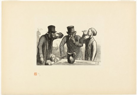 Physiology of Drinking: The Four Ages, 1862, printed 1920. Creator: Charles Maurand.