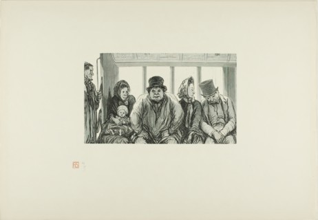 Interior of a Bus, 1864, printed 1920. Creator: Charles Maurand.