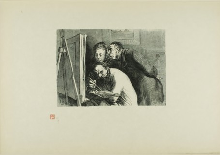 Painter and the Bourgeois, 1862, printed 1920. Creator: Charles Maurand.