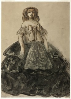 Standing Woman, c. 1870–1875. Creator: Constantin Guys.