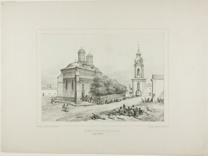 Church and Tower of Three Saints, Yassy, Modavia, July 19, 1837, 1840. Creator: Auguste Raffet.