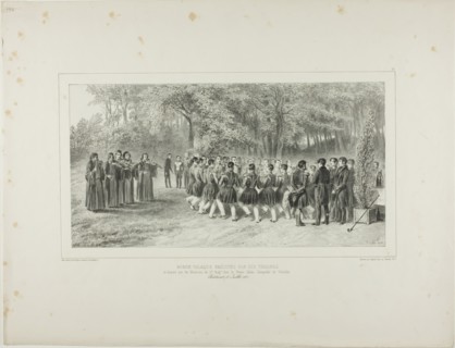 Wallachian Round, Performed by the Tsiganes and Danced by the Second Regiment Musicians at..., 1839. Creator: Auguste Raffet.