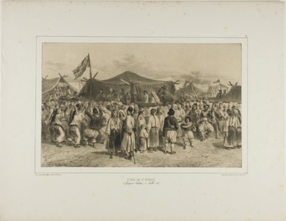St. Pierre fair, Giourjevo, Wallachia, July 11, 1837, 1839. Creator: Auguste Raffet.