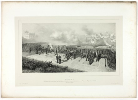 Battery no.10, from Souvenirs d’Italie: Expédition de Rome, 1859. Creator: Auguste Raffet.
