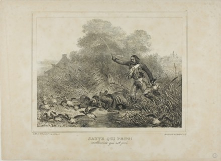 Every Man for Himself!, 1833. Creator: Auguste Raffet.