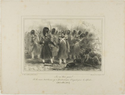 Je n'tire pas! Si la cause était bonne, y n'faudrait pas d'argent pour la défendre. 28 Jui..., 1831. Creator: Auguste Raffet.