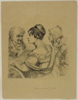 Self-Portrait with Two Young Ladies, c. 1816–17. Creator: Vivant Denon.