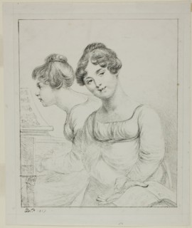 Madame Lavallée and Madame de Valory, 1817. Creator: Vivant Denon.