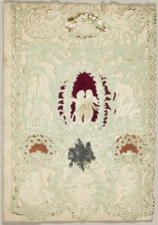 Untitled Valentine (Two Putti in a Wreath), 1850/59. Creator: Esther Howland.