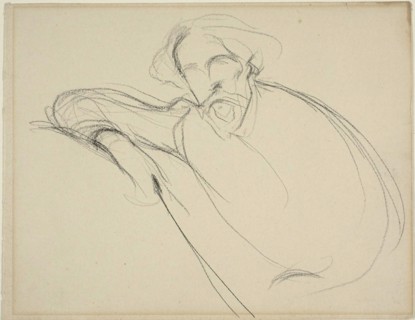 Study of Alphonse Daudet, c. 1893. Creator: Eugene Carriere.