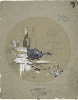 Design for a China Plate, c. 1882. Creator: Eugene Carriere.