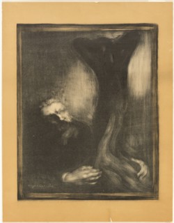 Rodin Sculpting, 1900. Creator: Eugene Carriere.