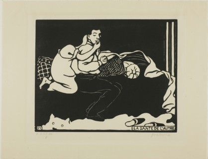 The Other's Health, plate nine from Intimacies, 1898. Creator: Félix Vallotton.