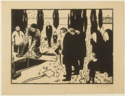 The Funeral, 1891. Creator: Félix Vallotton.