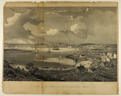 View of the Town of Gloucester, Massachusetts, c. 1836. Creator: Fitz Hugh Lane.