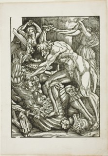 The Labors of Hercules: Hercules and Cacus, c. 1528. Creator: Gabriel Salmon.