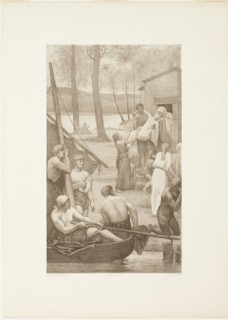 Pastoral Life of Saint Geneviève (left panel), c. 1888. Creator: Georges William Thornley.