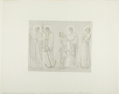 Legendary Saints of France (center frieze), c. 1888. Creator: Georges William Thornley.