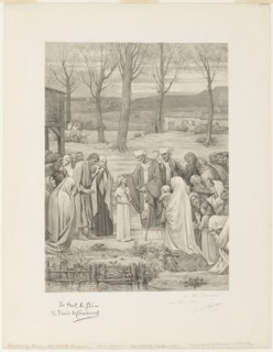 Pastoral Life of Saint Geneviève (center panel), c. 1888. Creator: Georges William Thornley.