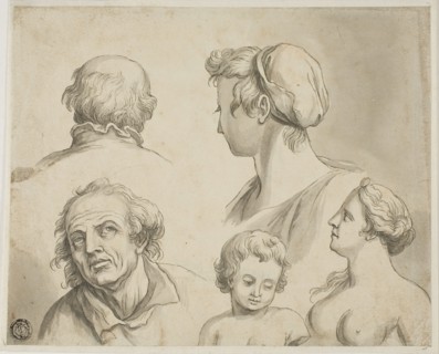 Sketches of Five Busts, n.d. Creator: Gerard de Lairesse.