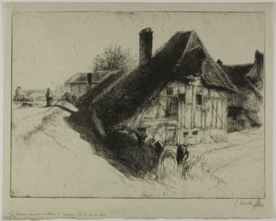 Low-Seated Peasant Dwelling, Troyes, 1896. Creator: Gustave Leheutre.