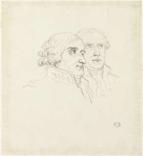 Studies for Distribution of Eagles: The Archi-Chancelier, Cambacérés and the Archi-Tres..., c. 1810. Creator: Jacques-Louis David.