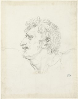 Head of a Man, Left Profile, c. 1810. Creator: Jacques-Louis David.