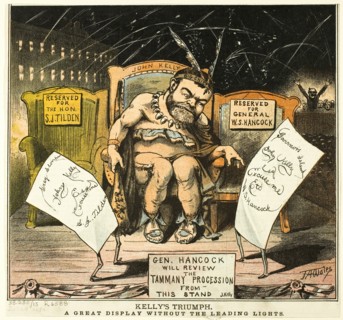 Kelly's Triumph, from Puck, published September 29, 1880. Creator: James Albert Wales.