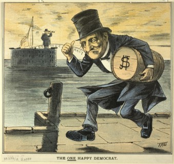 The One Happy Democrat, from Puck, n.d. Creator: James Albert Wales.
