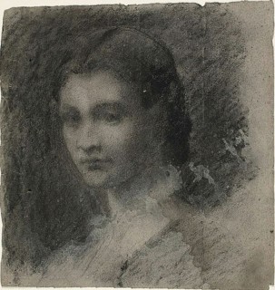 Bust of a Young Woman (recto); Seated Female Figure (verso), 1847/75. Creator: Jean-Baptiste Carpeaux.