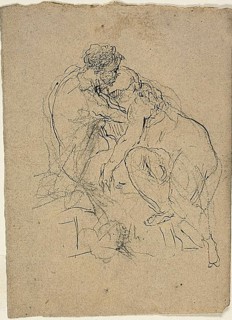 Seated Couple Embracing, n.d. Creator: Jean-Baptiste Carpeaux.